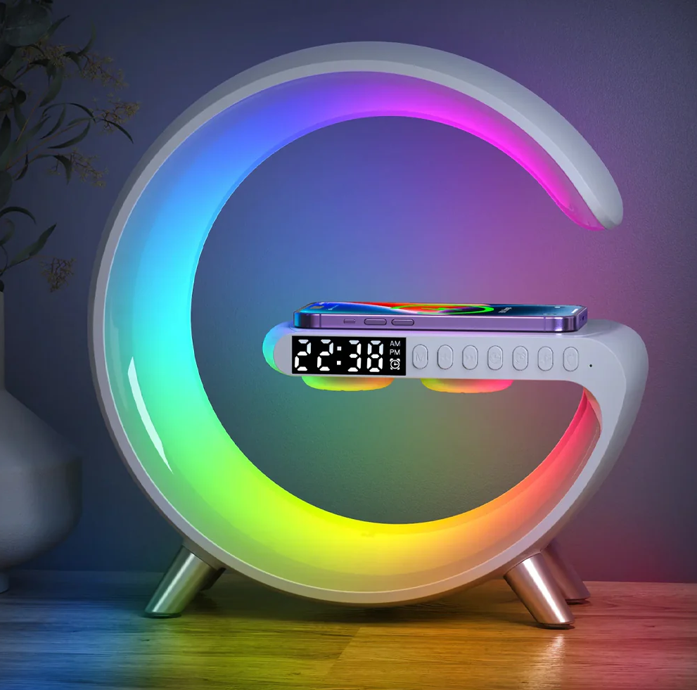 New Intelligent G Shaped LED Lamp Bluetooth Speake Wireless Charger